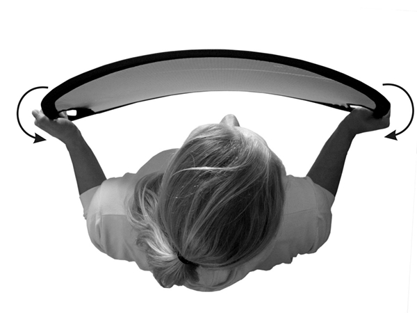 SM SUN MOVER - REFLECT. zbra/blanc Diam. 90cm PLIABLE - 5