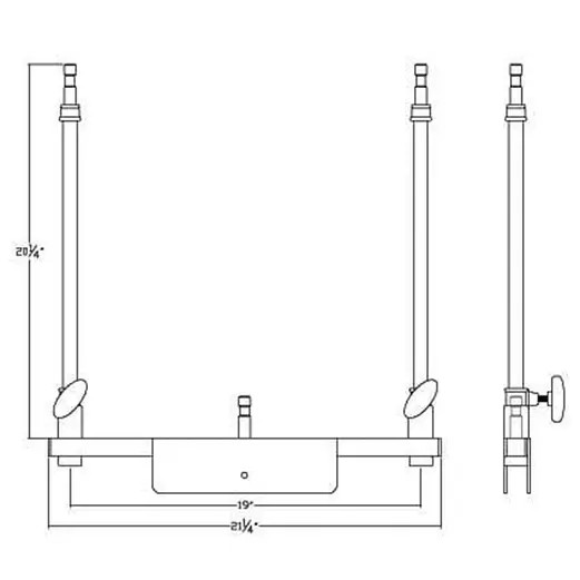 MAG VERTICAL DUAL BABY RISER (Adjustable)